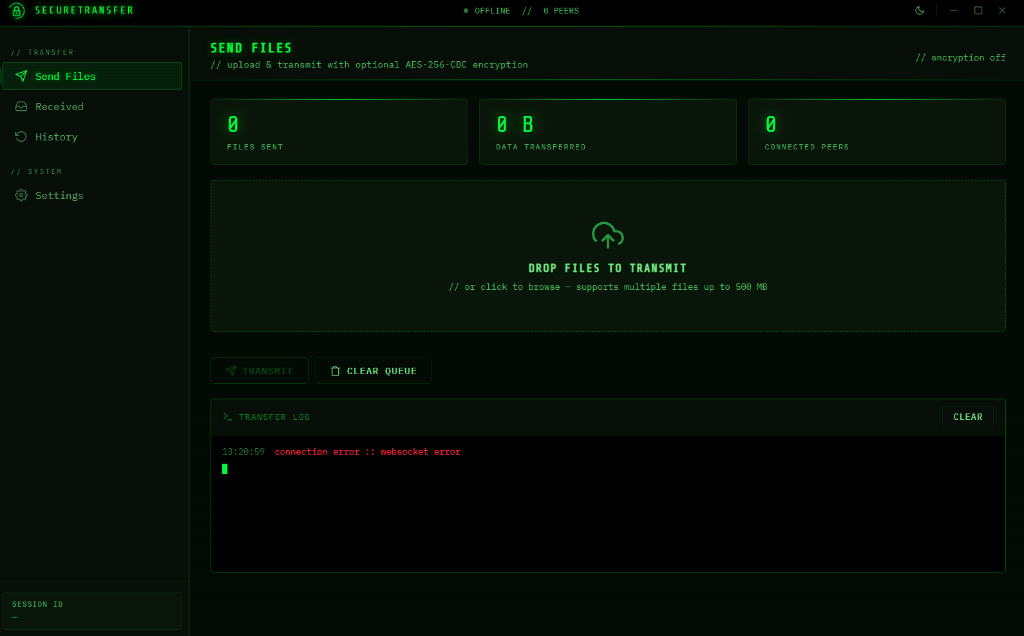 Secure File Transfer UI